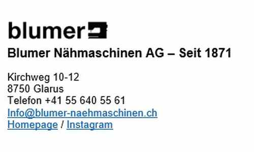 Blumer Nähmaschinen AG Blumer Nähmaschinen AG