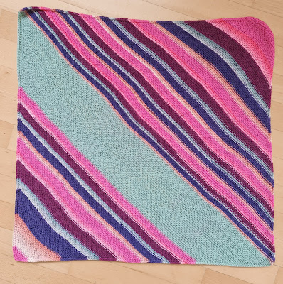 Striped Baby Blanket with i-Cord Edging